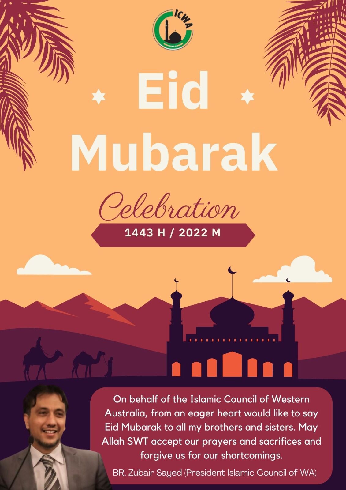 Eid Mubarak wishes from ICWA