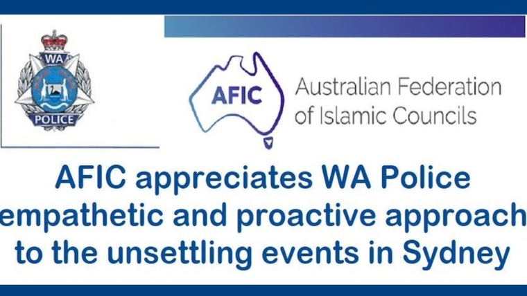 WA Police Re: Anti Palestinian Actions in Sydney