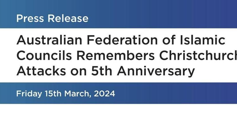AFIC Press Release: In Memory of Christchurch Attack 5th Anniversary